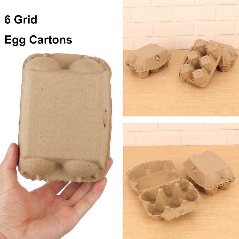 IHDYPPEW 50 Pack Egg Baskets, Half Dozen Egg Cartons, Paper Egg Cartons, Egg Holder Hold 6 Eggs each for Safe Storage, Transport & Display - Ideal for Farm Fresh Eggs, Crafts, (Standard Size) - Image 4